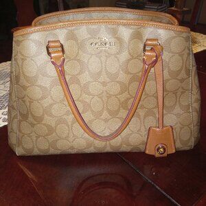 Coach print bowling bag purse